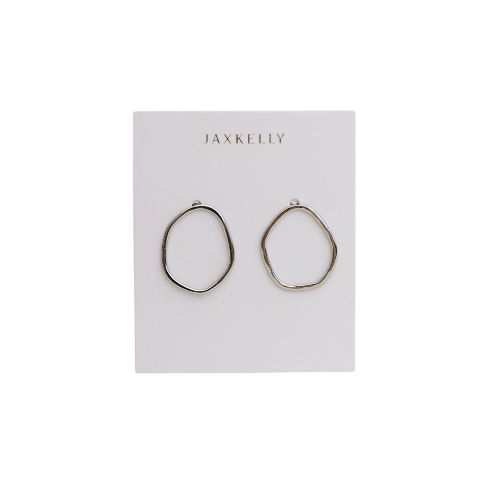 Silver Organic Hoops