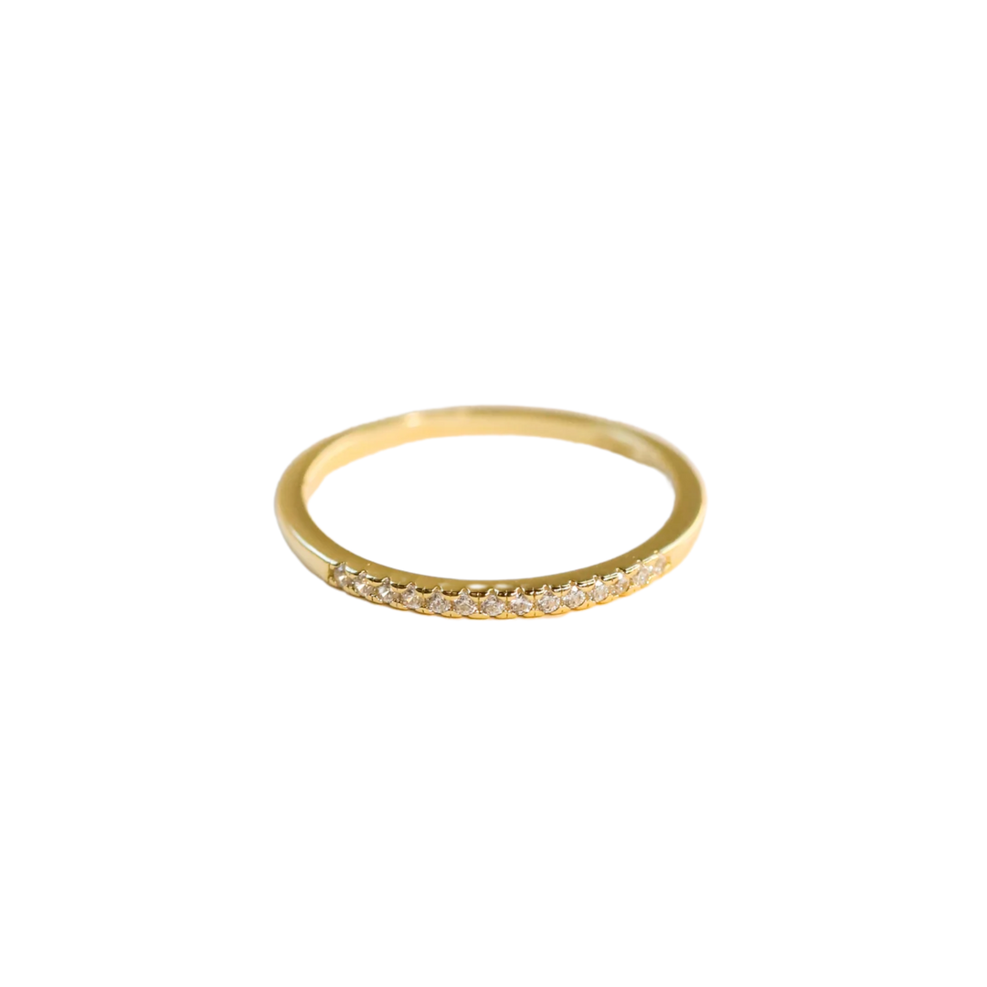 Half Pavé Ring