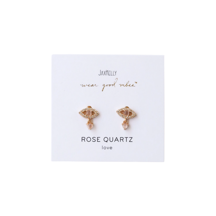 Evil Eye Drop - Rose Quartz