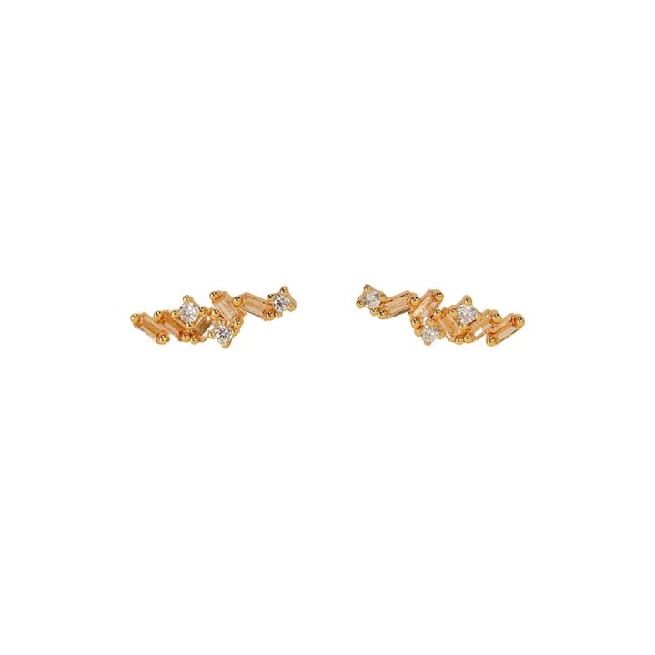 Cascading Baguette Drop Earrings