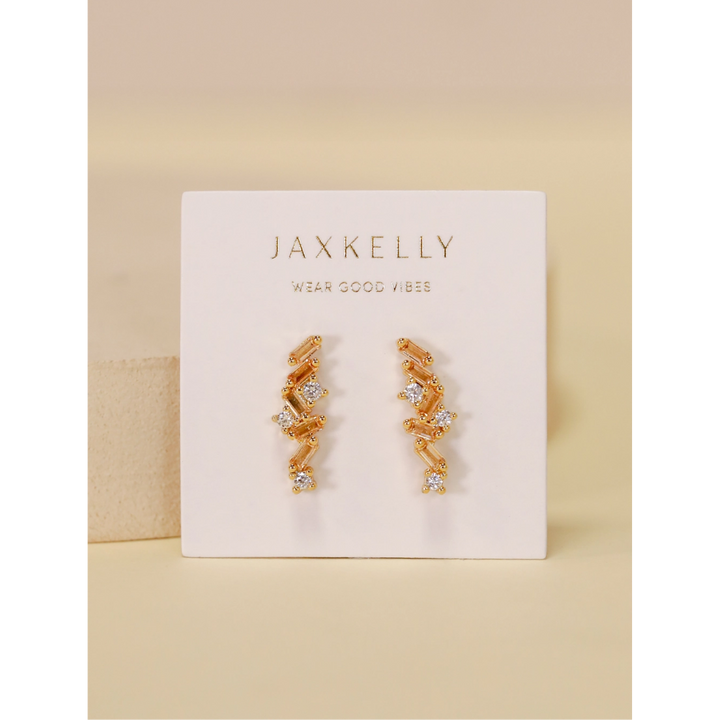 Cascading Baguette Drop Earrings