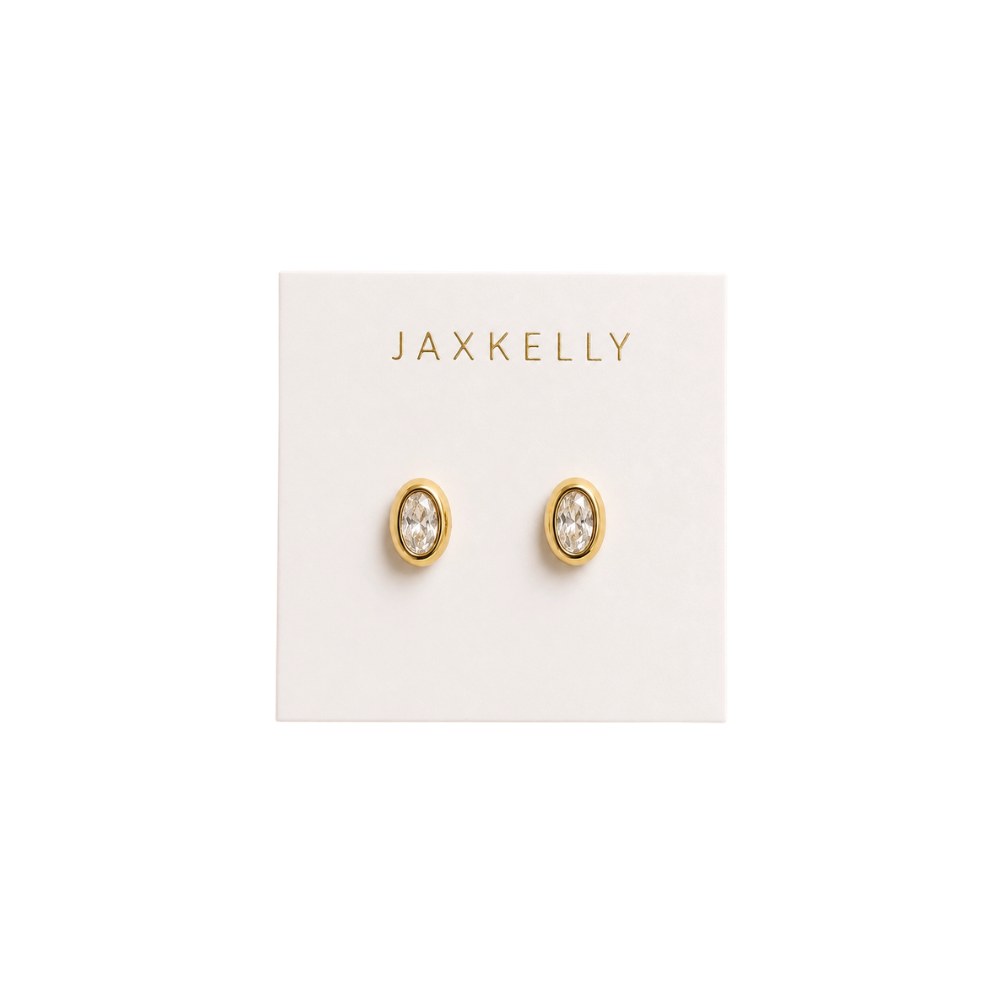 Oval Bezel Studs