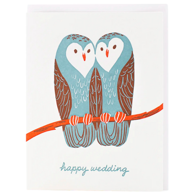 Loving Owls Wedding Card