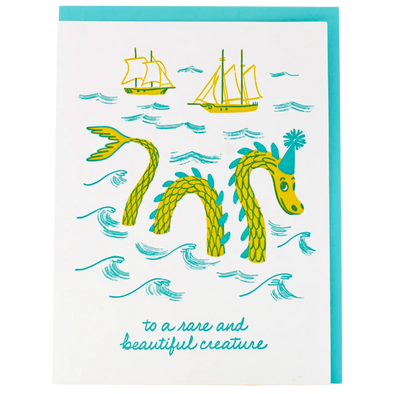 Sea Monster Birthday Card