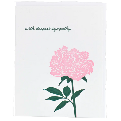 Blooming Peony Sympathy Card