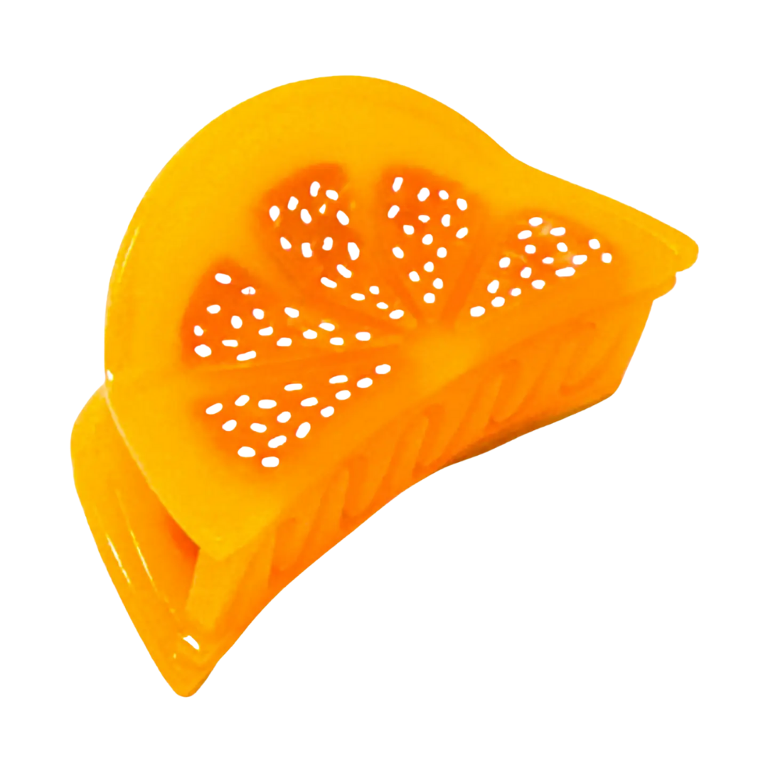 Mini Orange Slice Hair Claw Clip
