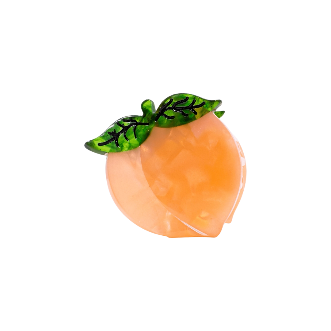 Mini Peach Hair Claw Clip