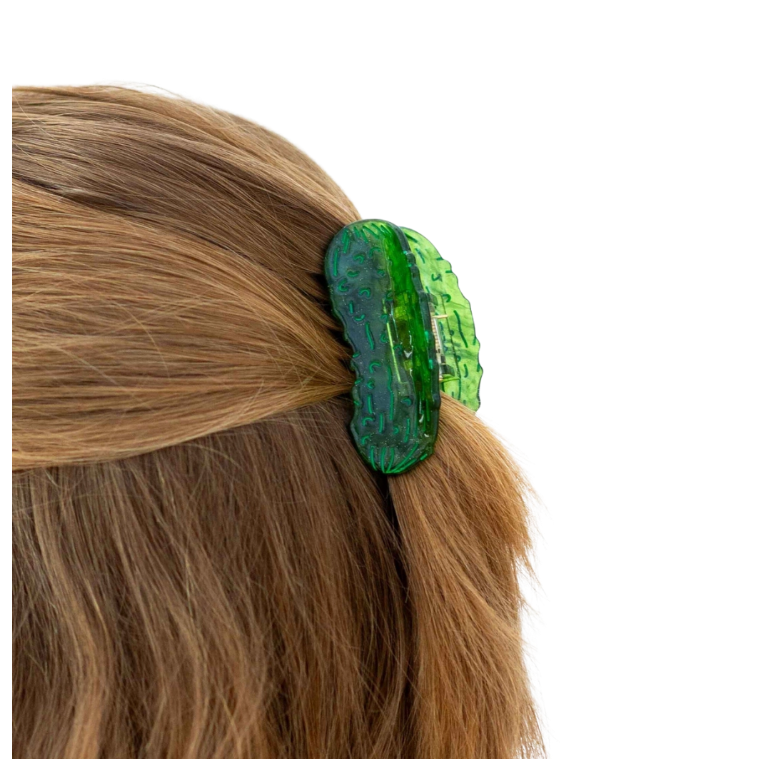 Pickle Hair Claw Clip