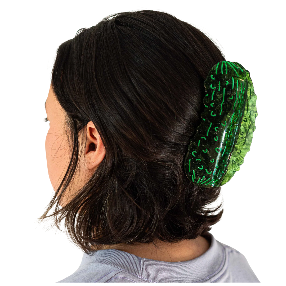 Pickle Hair Claw Clip