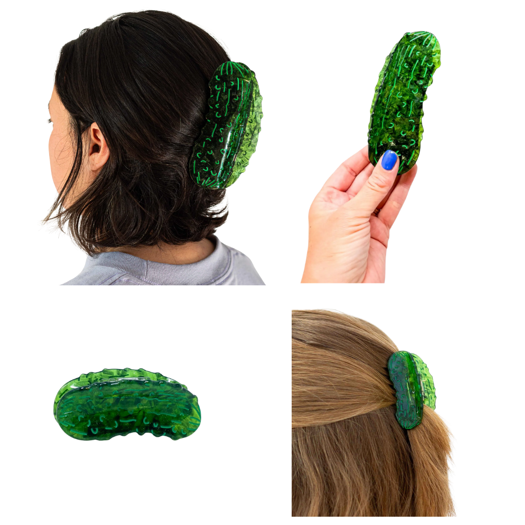Pickle Hair Claw Clip