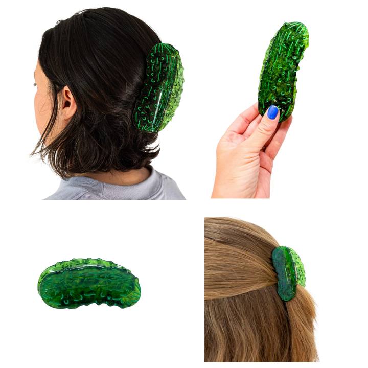 Pickle Hair Claw Clip