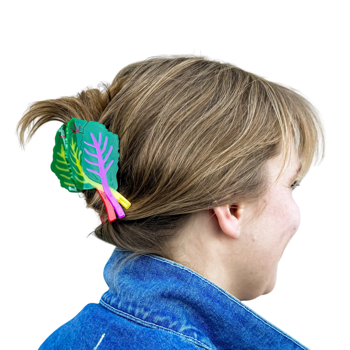 Rainbow Chard Hair Claw Clip