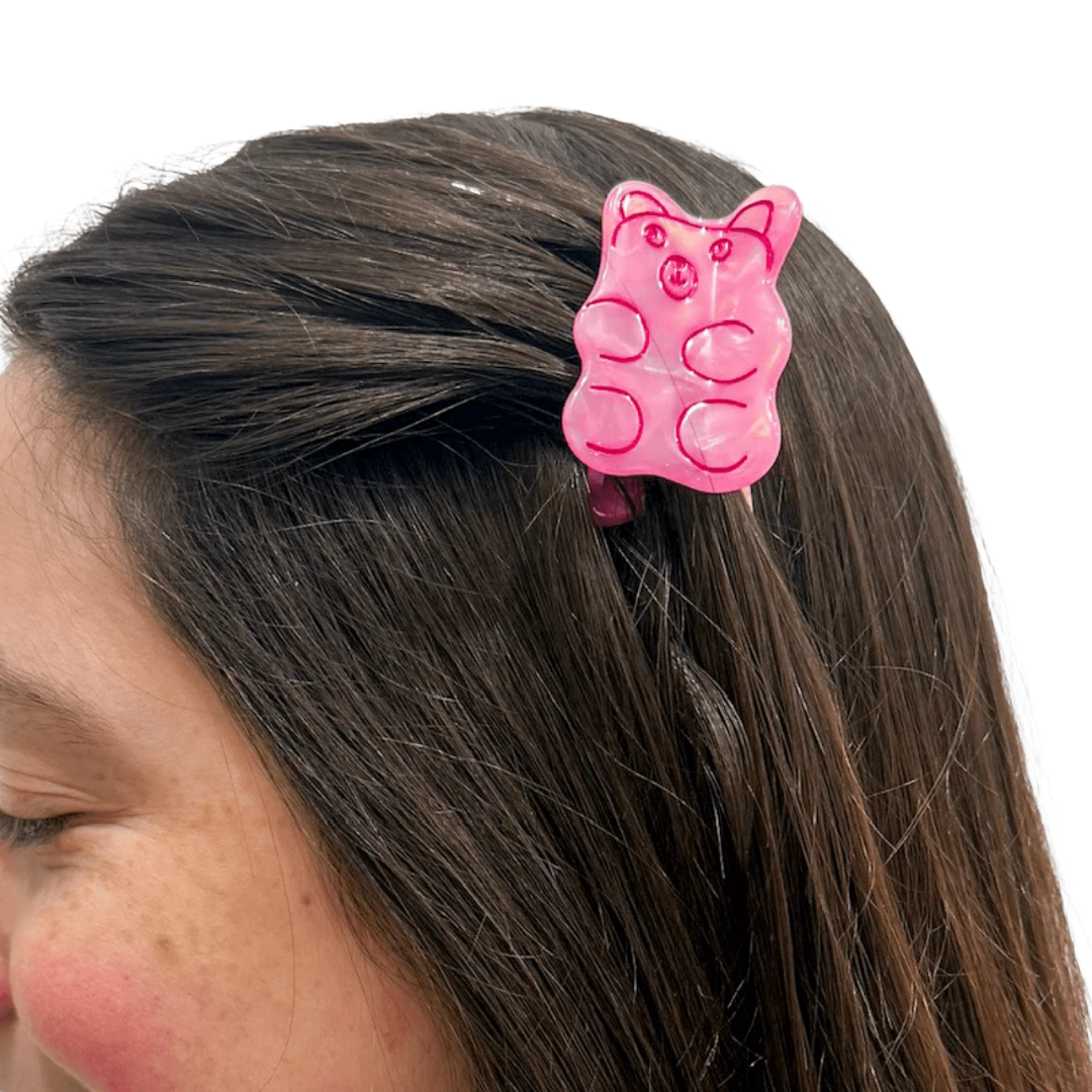 Pink Gummy Bear Hair Claw Clip