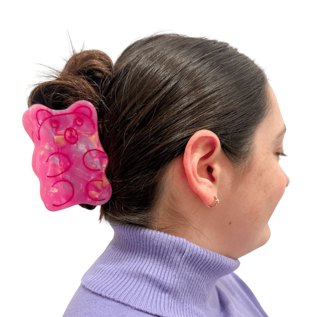 Pink Gummy Bear Hair Claw Clip