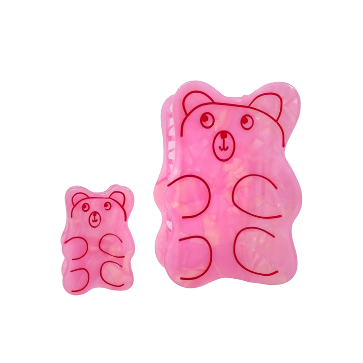 Pink Gummy Bear Hair Claw Clip