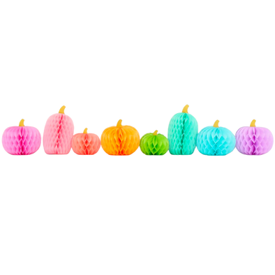Honeycomb Paper Pumpkins For Fall and Halloween