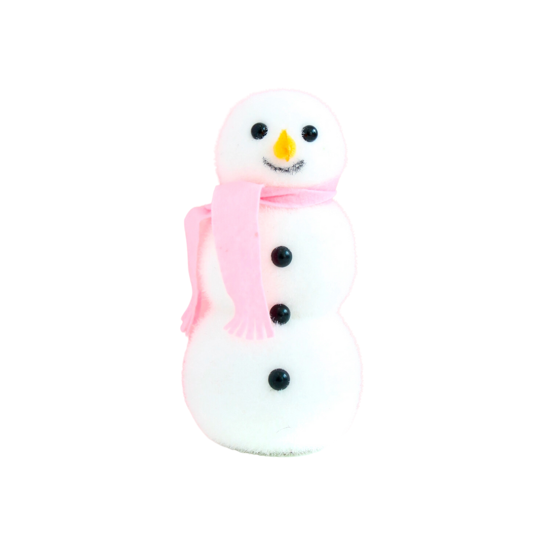 Flocked Snowman Decoration