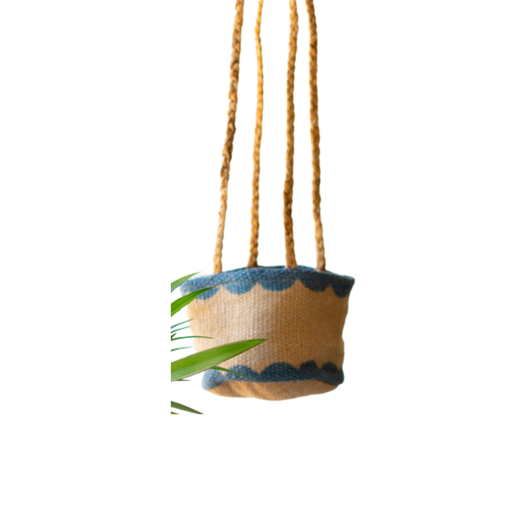 Printed Jute Hanging Planter