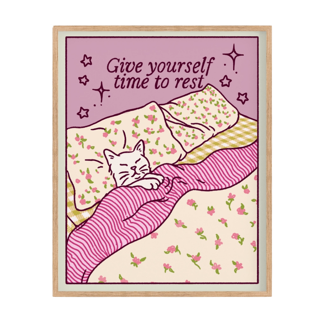 Sleepy Cat Print