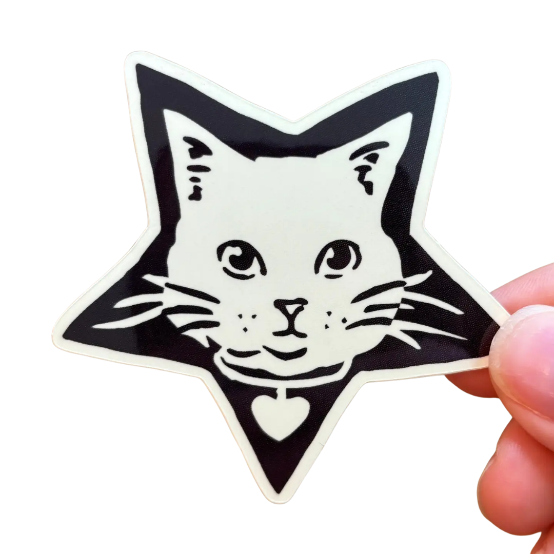 Cat Star Sticker