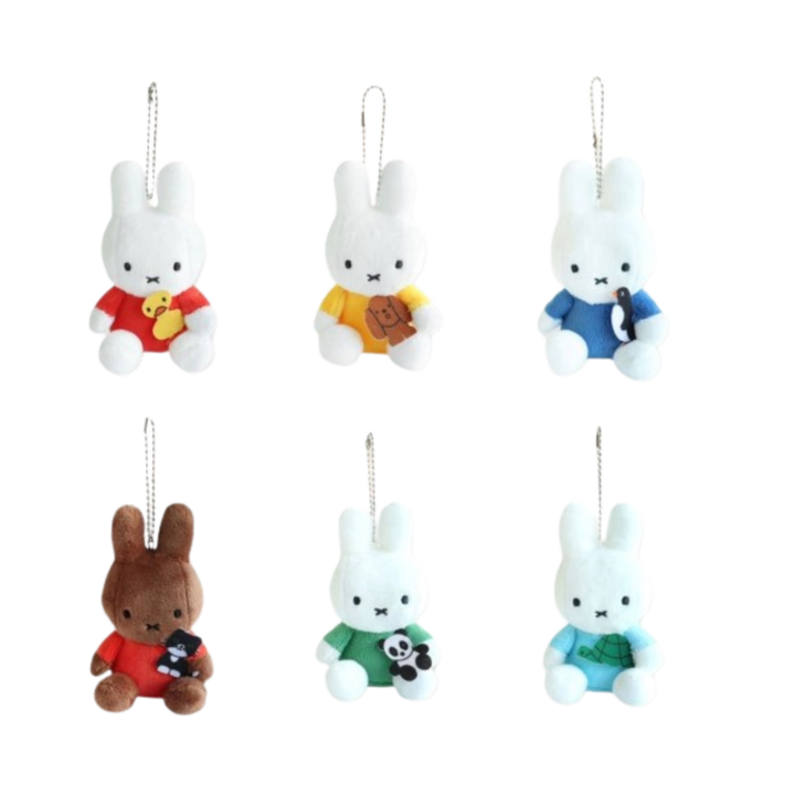 Limited Miffy Plush with Lovely Animal Keychain Bag Charm