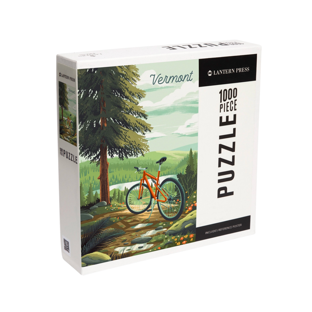 Vermont Off to Wander, Cycling - 1000pc Puzzle