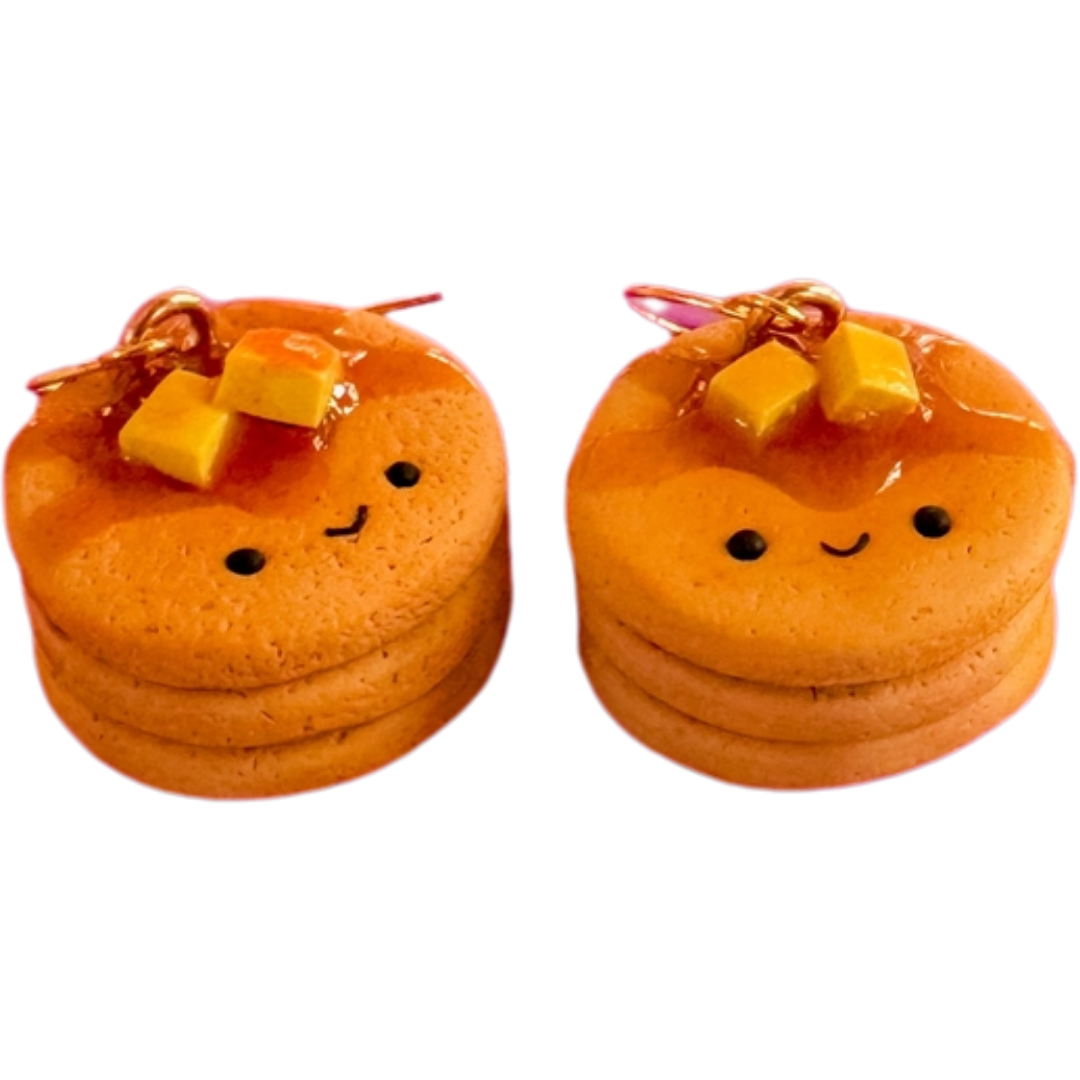 Poppy Pancake Polymer Clay Earrings