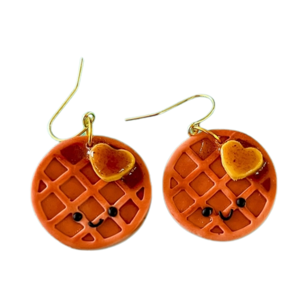Wendy Earrings Waffle Earrings