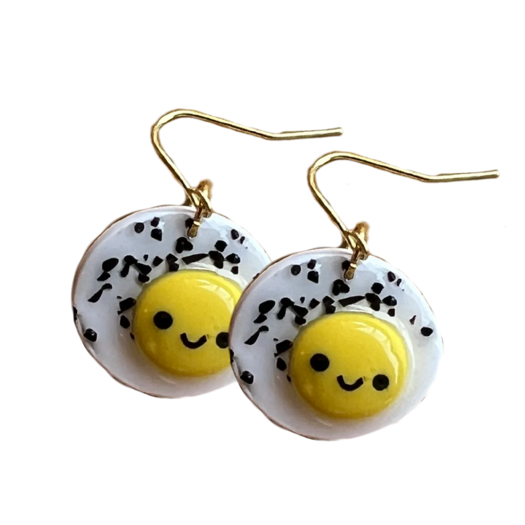 Brunch Earrings Peppered Eggs