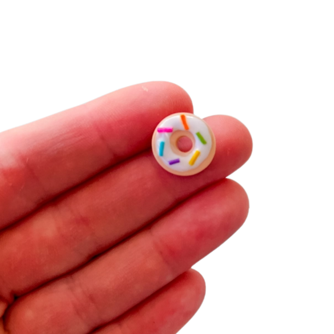 Mini Dot Donut Clay Donut Studs