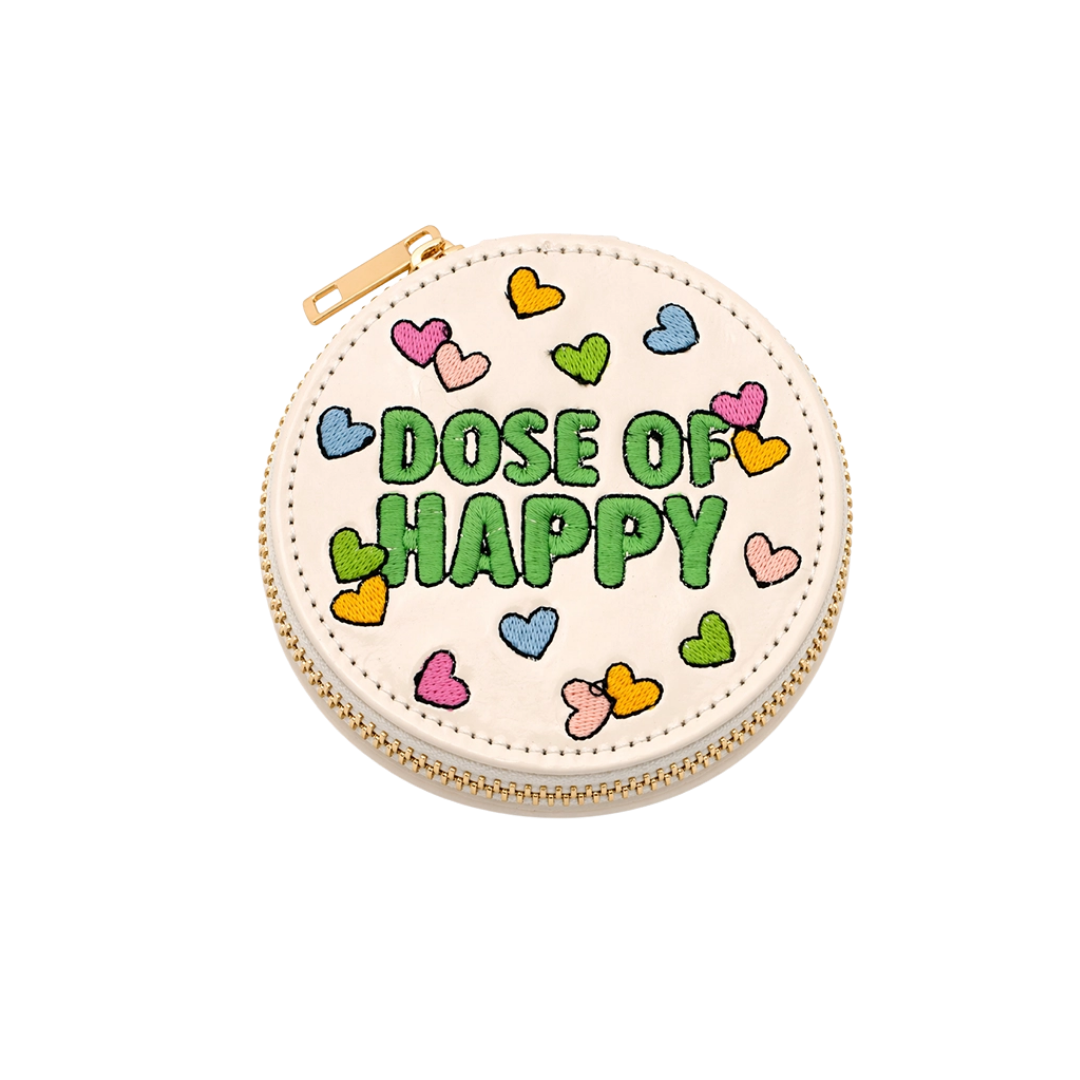 Daily Pill Case W/Removable Pill Organizer - "Dose of Happy"
