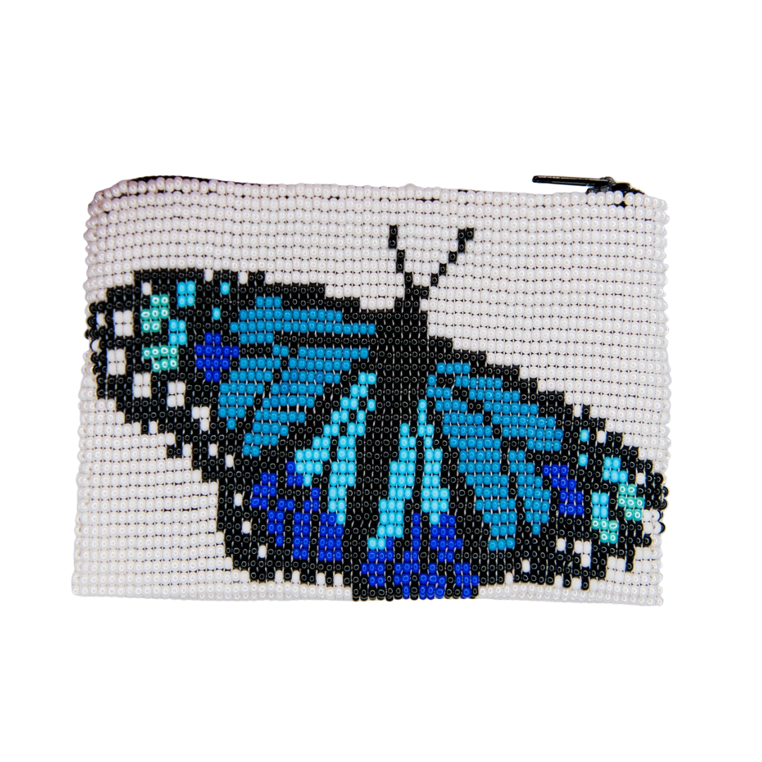Butterfly Beaded Coin Purse