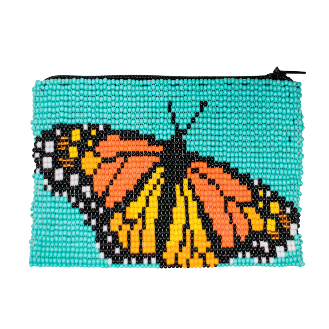 Butterfly Beaded Coin Purse