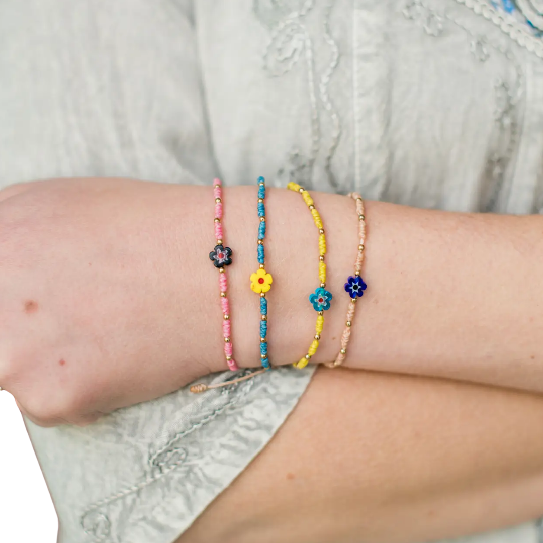 Flower Power String Bracelet