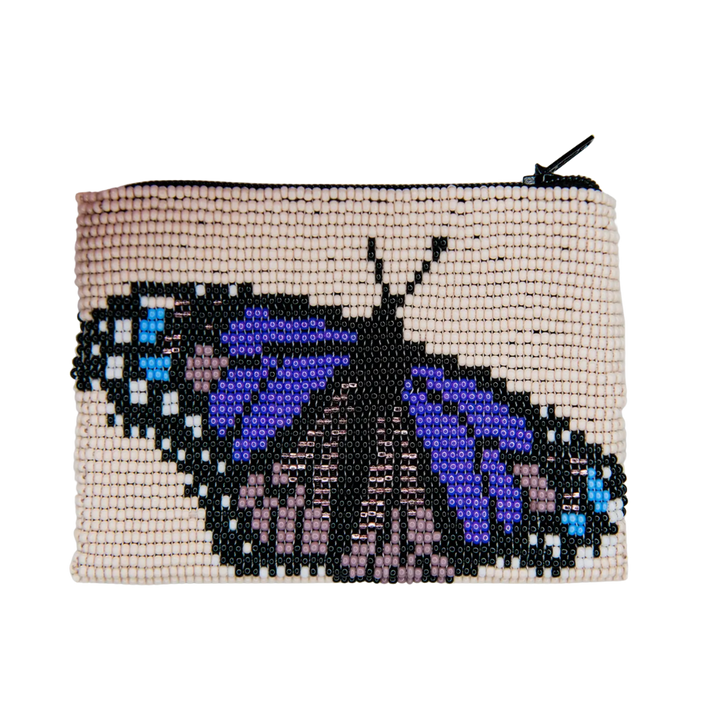 Butterfly Beaded Coin Purse