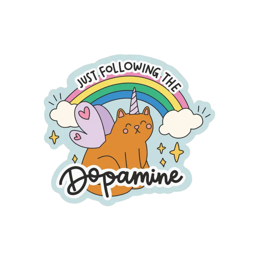 Just Following the Dopamine Vinyl Sticker