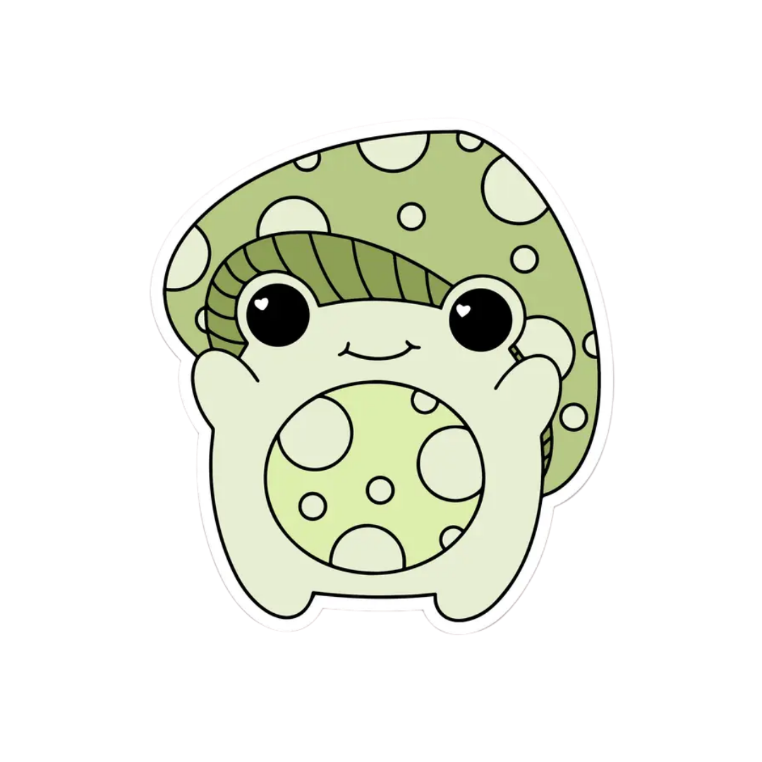 Mushroom Frog Vinyl Sticker