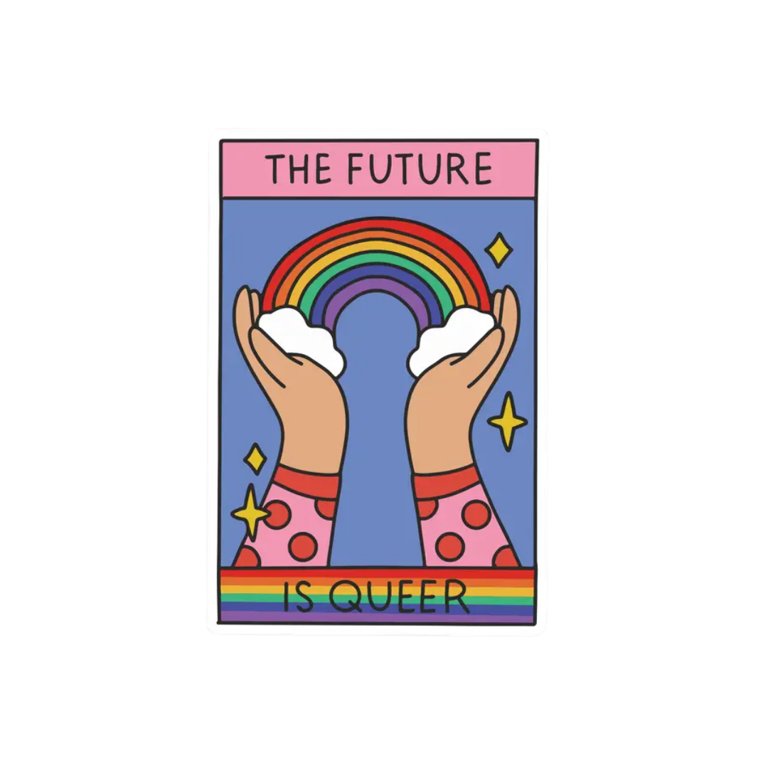 The Future Is Queer Tarot Card Vinyl Sticker