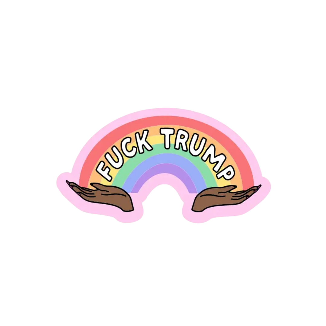 Fuck Trump Rainbow Vinyl Sticker