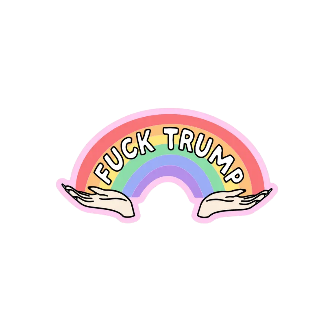 Fuck Trump Rainbow Vinyl Sticker