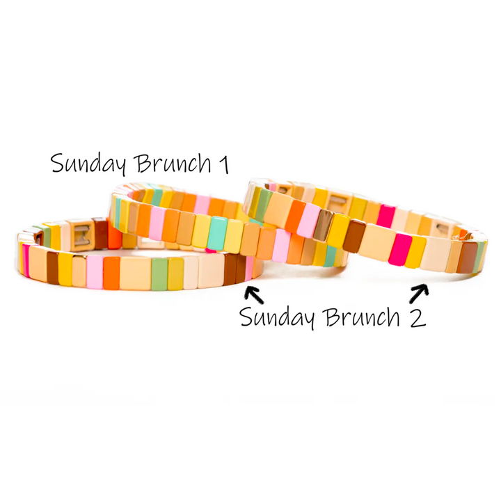 Sunday Brunch Tile Bracelets