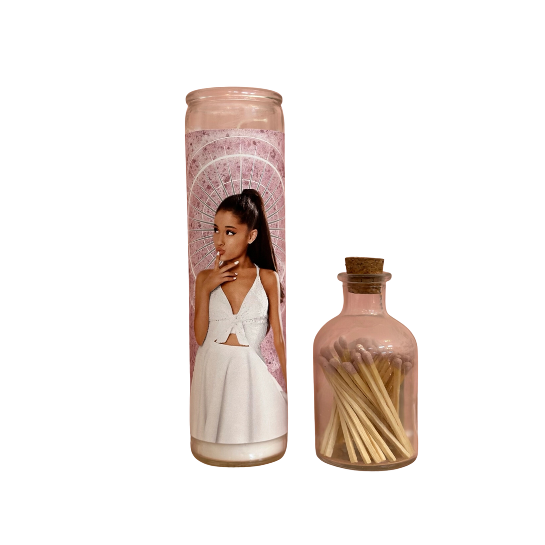 Ariana Grande White Prayer Candle