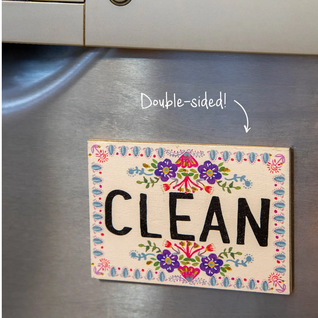 Dishwasher Magnet - Floral Border
