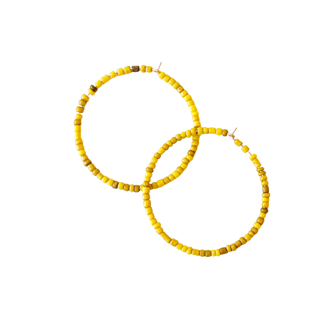 Large Chartreuse Gold Filled Hoops