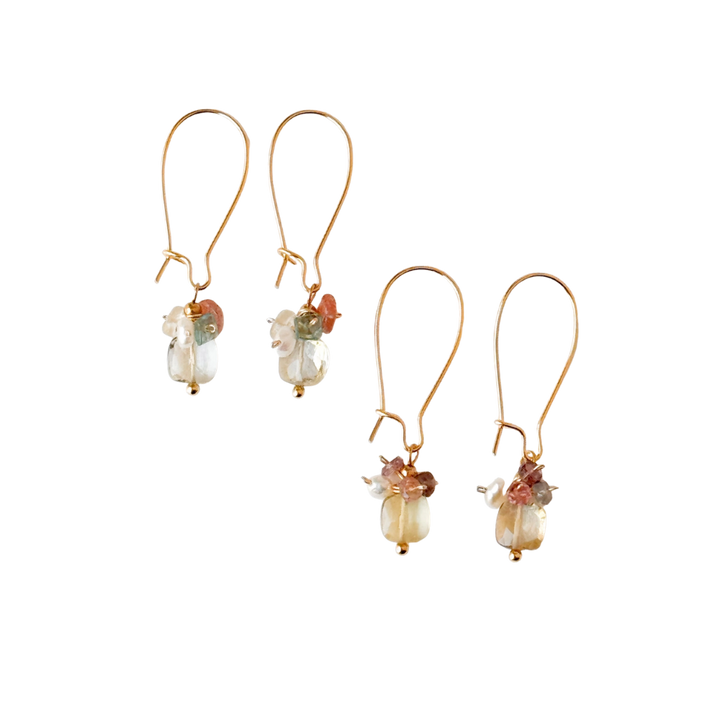 Handmade Crystal Bead Cluster Earrings