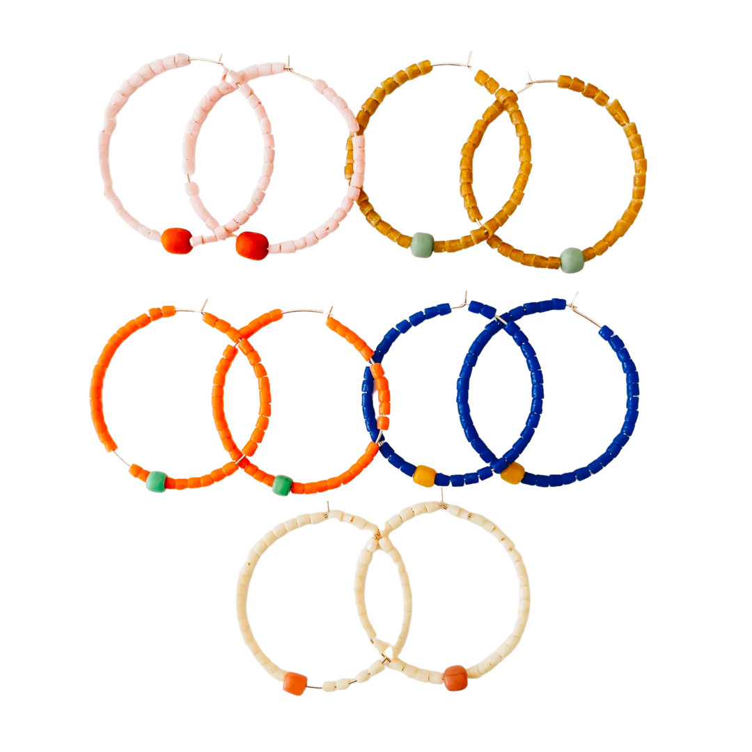 Big Colorblock Hoops