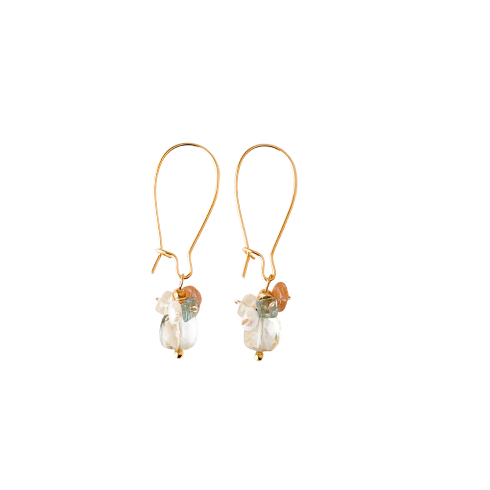 Handmade Crystal Bead Cluster Earrings