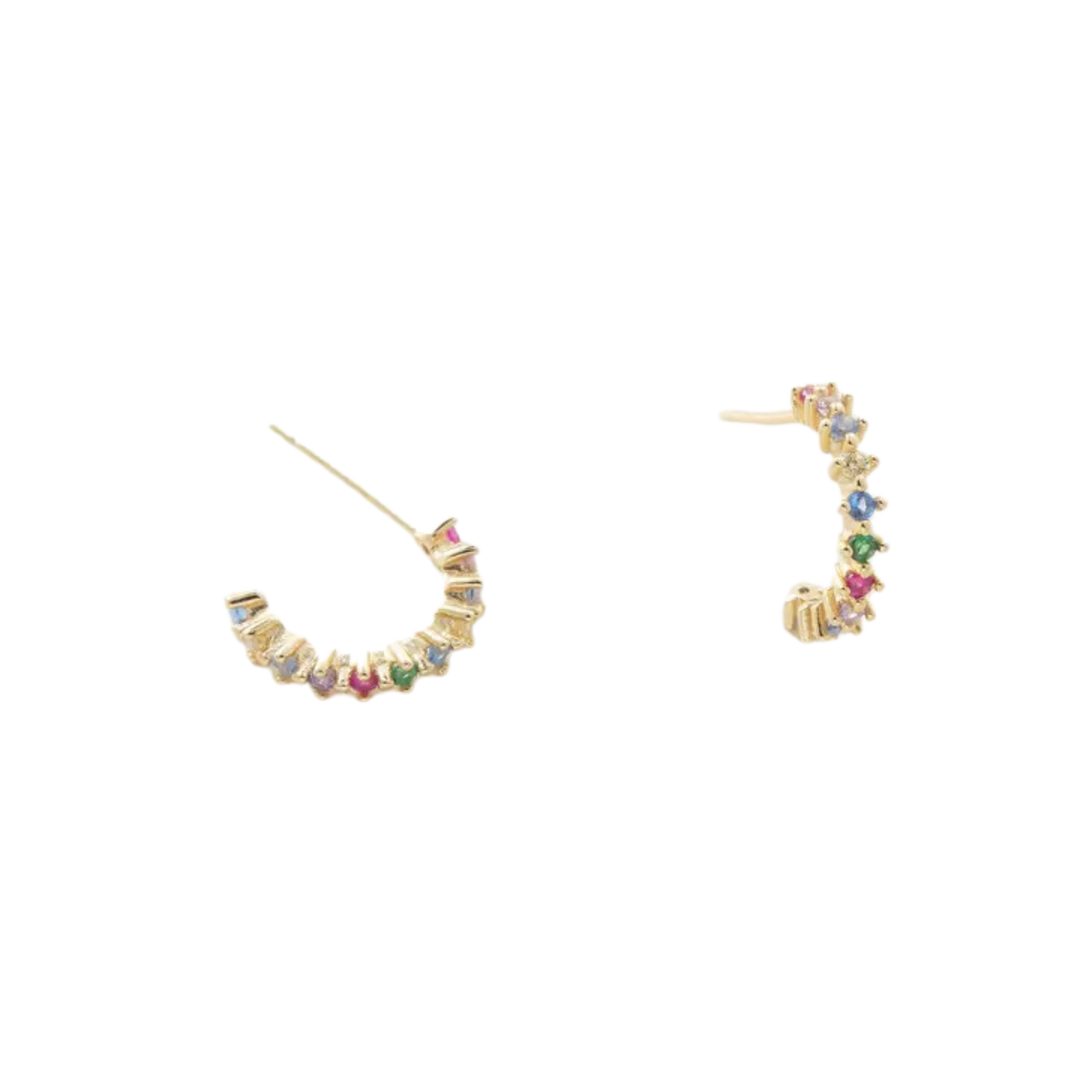 Josie Rainbow Gem Hoops