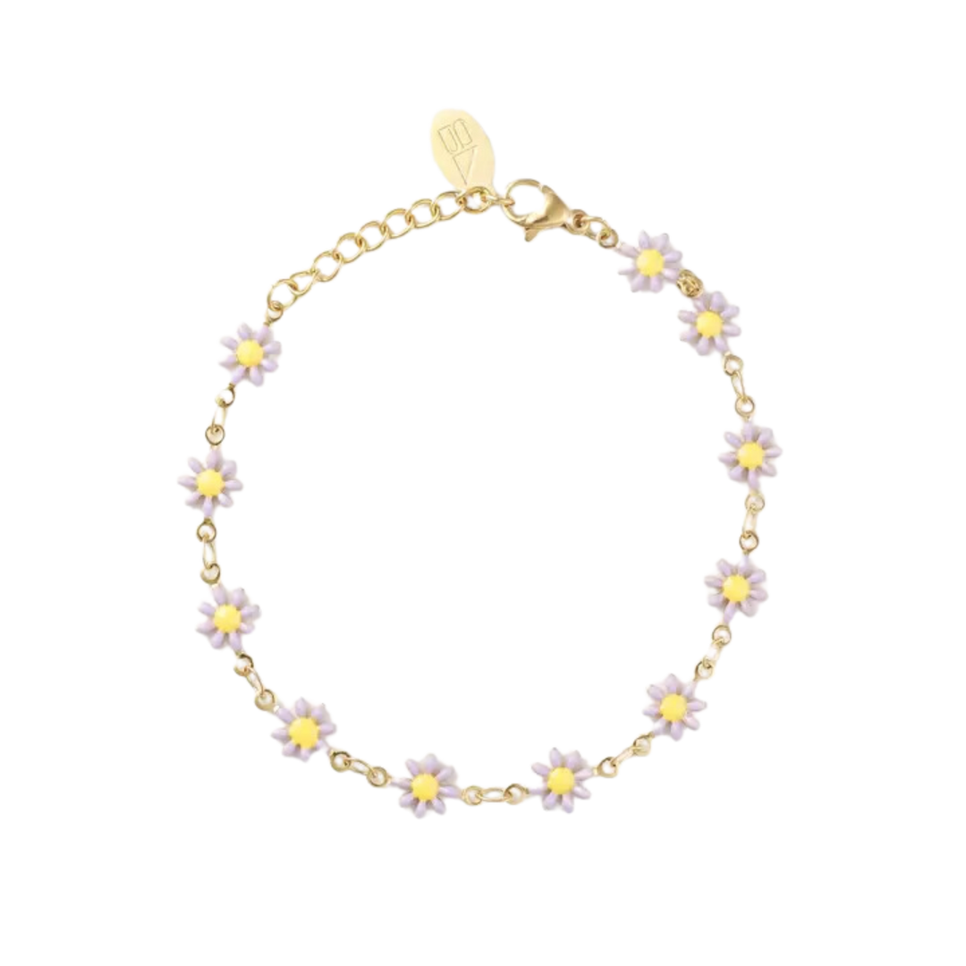 Lilac Daisy Bracelet