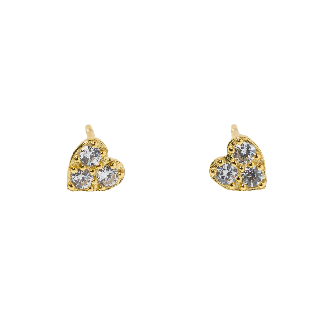 Crystal Mini Heart Studs